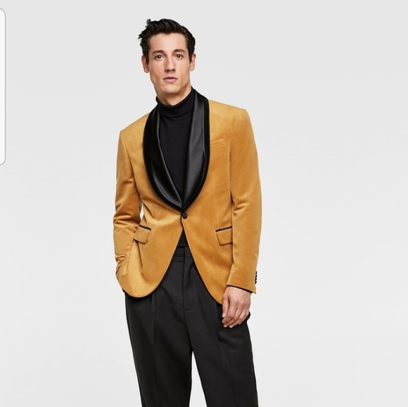 zara velvet jacket mens
